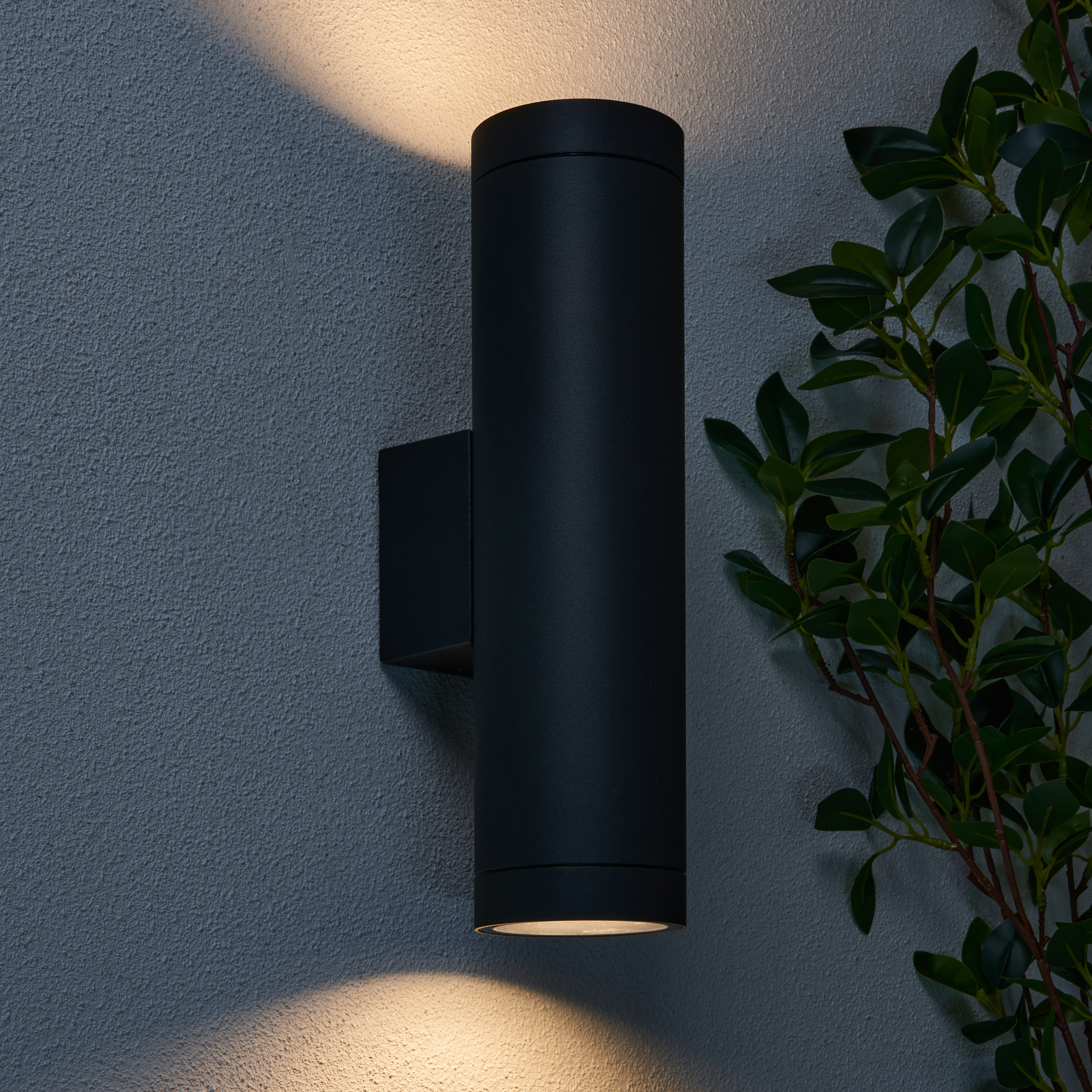 Morro Up and Down Outdoor Wall Light Black